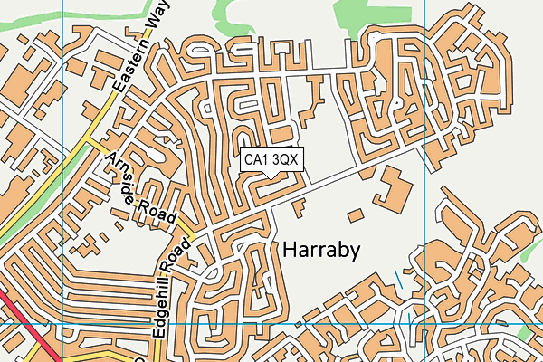 CA1 3QX map - OS VectorMap District (Ordnance Survey)