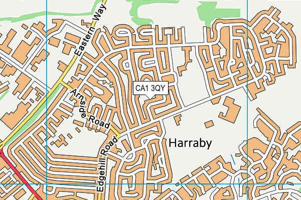 CA1 3QY map - OS VectorMap District (Ordnance Survey)