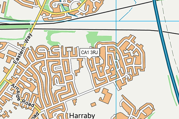 CA1 3RJ map - OS VectorMap District (Ordnance Survey)