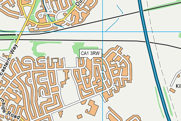 CA1 3RW map - OS VectorMap District (Ordnance Survey)