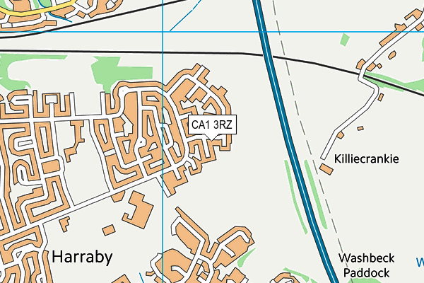 CA1 3RZ map - OS VectorMap District (Ordnance Survey)