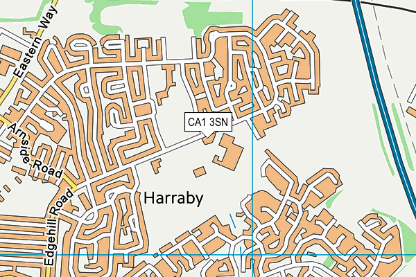 Pennine Way Primary School map (CA1 3SN) - OS VectorMap District (Ordnance Survey)