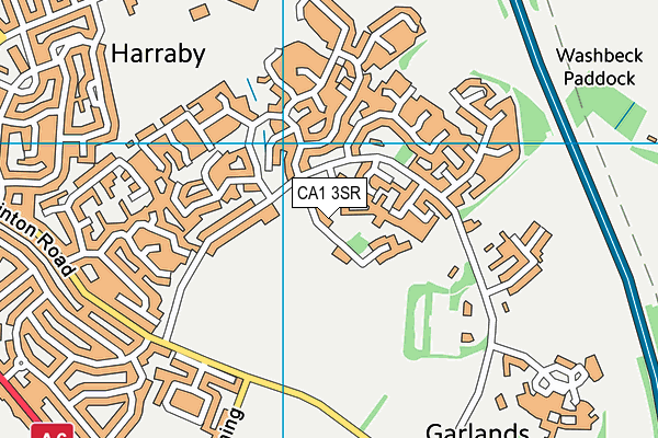 Creighton Rugby Football Club map (CA1 3SR) - OS VectorMap District (Ordnance Survey)