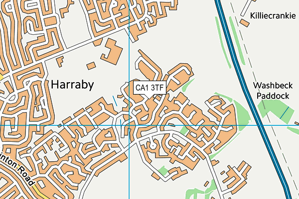 CA1 3TF map - OS VectorMap District (Ordnance Survey)