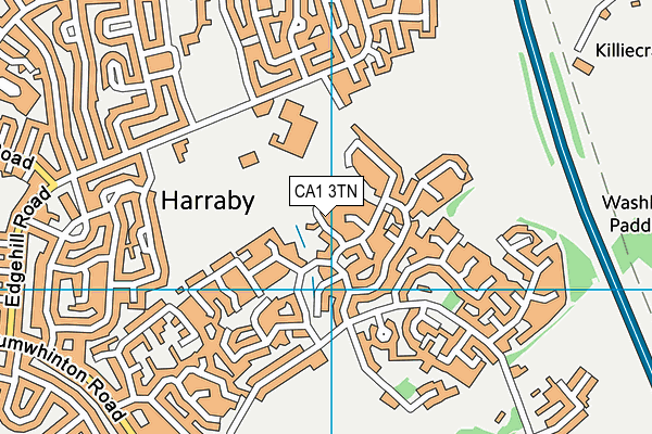 CA1 3TN map - OS VectorMap District (Ordnance Survey)