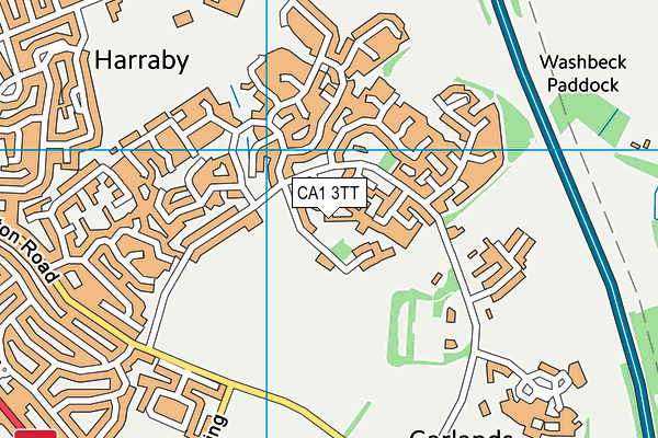 CA1 3TT map - OS VectorMap District (Ordnance Survey)