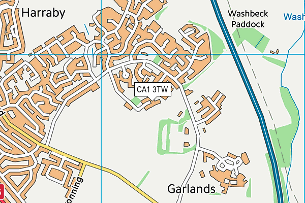 CA1 3TW map - OS VectorMap District (Ordnance Survey)