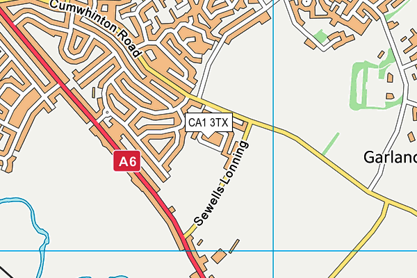 CA1 3TX map - OS VectorMap District (Ordnance Survey)