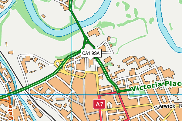 CA1 9SA map - OS VectorMap District (Ordnance Survey)