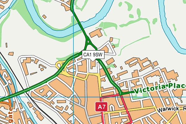 CA1 9SW map - OS VectorMap District (Ordnance Survey)