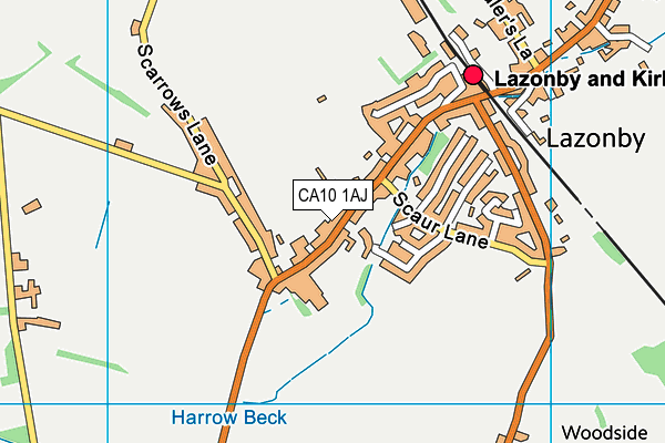 CA10 1AJ map - OS VectorMap District (Ordnance Survey)