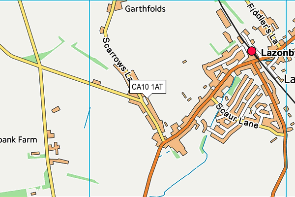 CA10 1AT map - OS VectorMap District (Ordnance Survey)