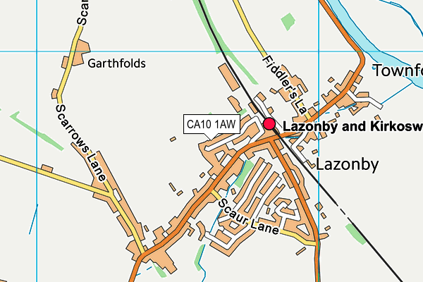 CA10 1AW map - OS VectorMap District (Ordnance Survey)