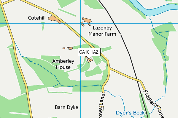 CA10 1AZ map - OS VectorMap District (Ordnance Survey)