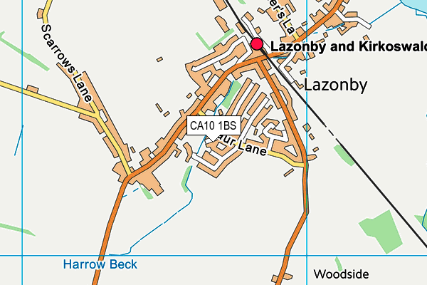 CA10 1BS map - OS VectorMap District (Ordnance Survey)