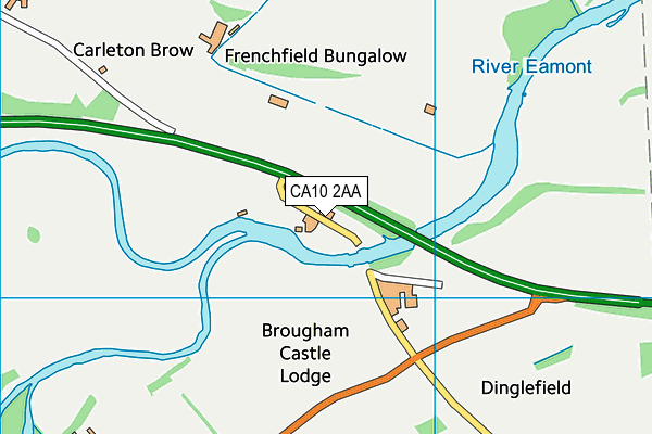 CA10 2AA map - OS VectorMap District (Ordnance Survey)