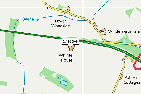 CA10 2AF map - OS VectorMap District (Ordnance Survey)