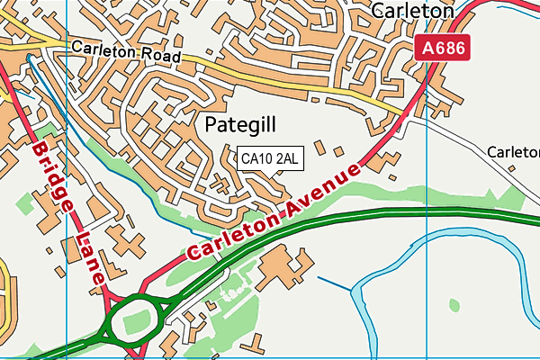 CA10 2AL map - OS VectorMap District (Ordnance Survey)