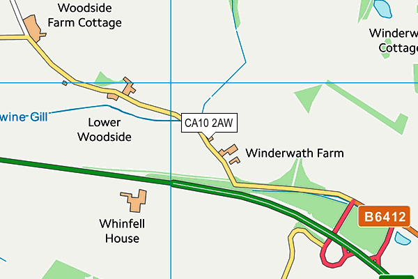 CA10 2AW map - OS VectorMap District (Ordnance Survey)