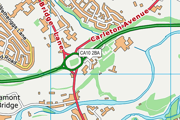 CA10 2BA map - OS VectorMap District (Ordnance Survey)