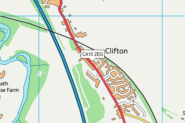 Clifton Primary School map (CA10 2EG) - OS VectorMap District (Ordnance Survey)