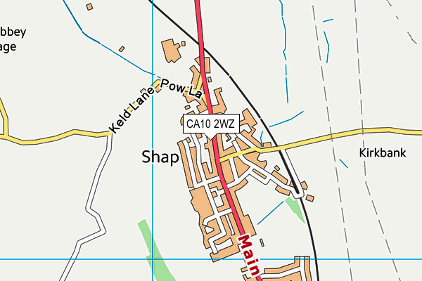 CA10 2WZ map - OS VectorMap District (Ordnance Survey)