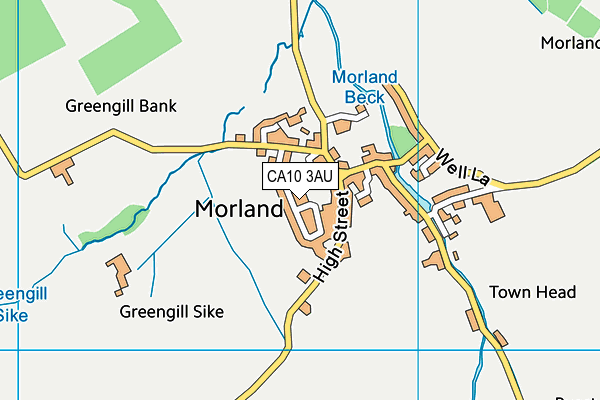 CA10 3AU map - OS VectorMap District (Ordnance Survey)