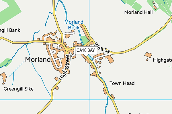 CA10 3AY map - OS VectorMap District (Ordnance Survey)