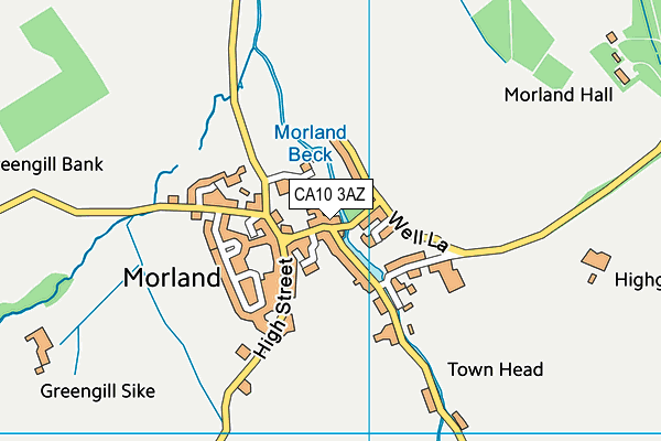 CA10 3AZ map - OS VectorMap District (Ordnance Survey)