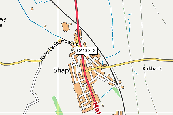 CA10 3LX map - OS VectorMap District (Ordnance Survey)