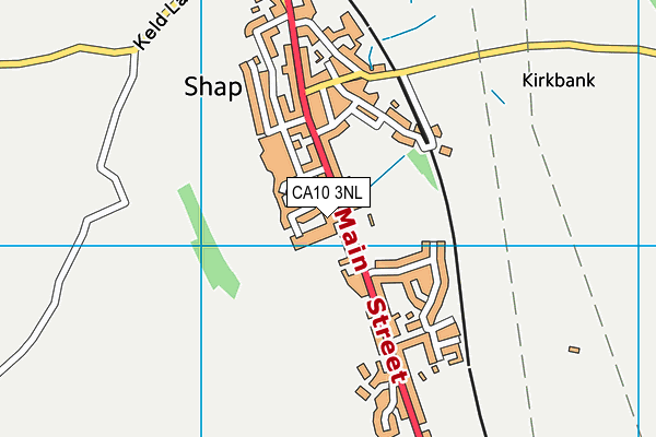 Shap Sports Hall (Closed) map (CA10 3NL) - OS VectorMap District (Ordnance Survey)