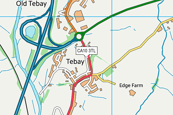 Tebay Recreation Ground map (CA10 3TL) - OS VectorMap District (Ordnance Survey)