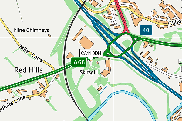 CA11 0DH map - OS VectorMap District (Ordnance Survey)