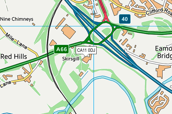 CA11 0DJ map - OS VectorMap District (Ordnance Survey)