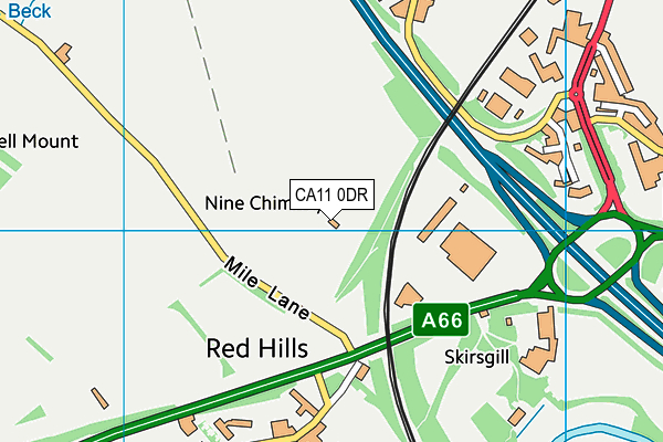 CA11 0DR map - OS VectorMap District (Ordnance Survey)