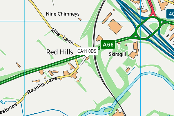 CA11 0DS map - OS VectorMap District (Ordnance Survey)