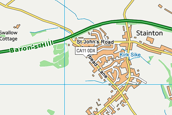 CA11 0DX map - OS VectorMap District (Ordnance Survey)