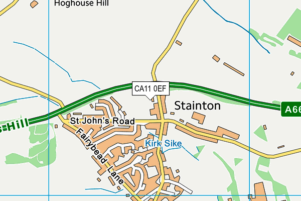 CA11 0EF map - OS VectorMap District (Ordnance Survey)