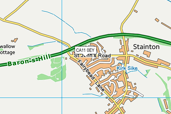 CA11 0EY map - OS VectorMap District (Ordnance Survey)