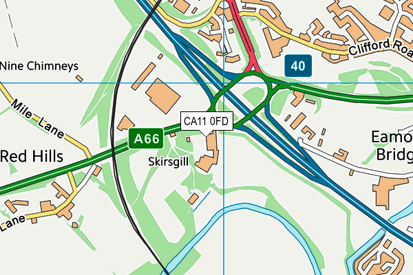 CA11 0FD map - OS VectorMap District (Ordnance Survey)