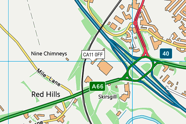 CA11 0FF map - OS VectorMap District (Ordnance Survey)