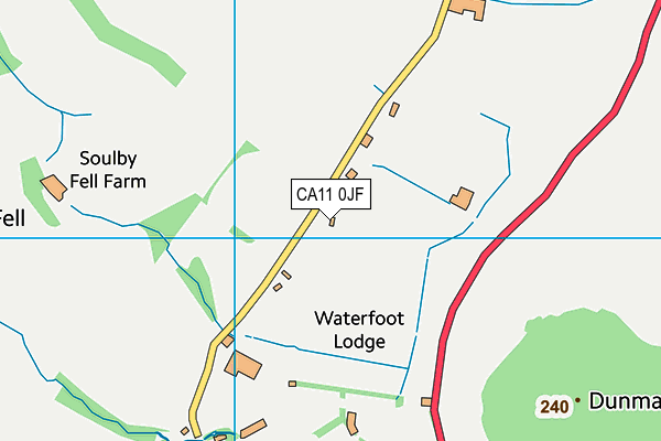 CA11 0JF map - OS VectorMap District (Ordnance Survey)