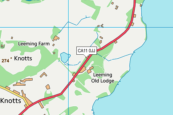 CA11 0JJ map - OS VectorMap District (Ordnance Survey)