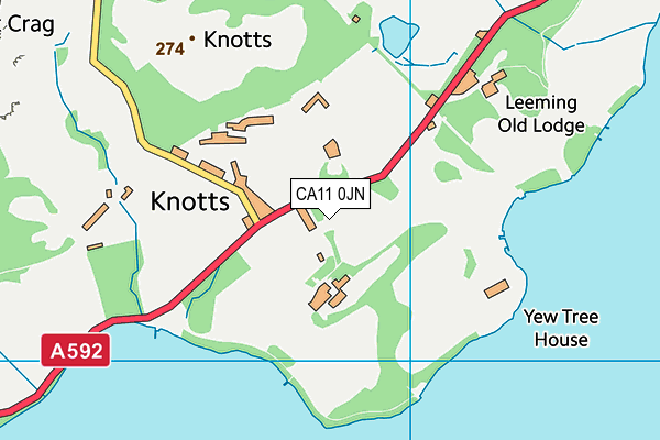 CA11 0JN map - OS VectorMap District (Ordnance Survey)