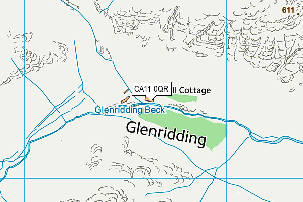 Lake District Ski Club map (CA11 0QR) - OS VectorMap District (Ordnance Survey)