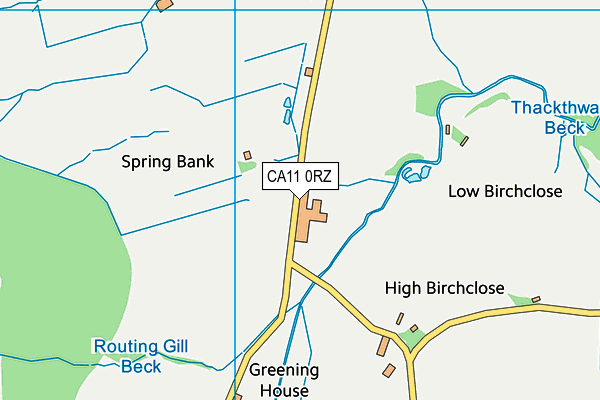 CA11 0RZ map - OS VectorMap District (Ordnance Survey)