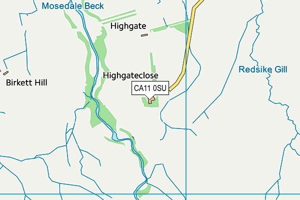 CA11 0SU map - OS VectorMap District (Ordnance Survey)