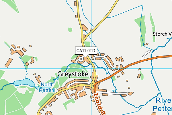 CA11 0TD map - OS VectorMap District (Ordnance Survey)