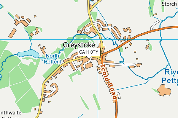 CA11 0TY map - OS VectorMap District (Ordnance Survey)