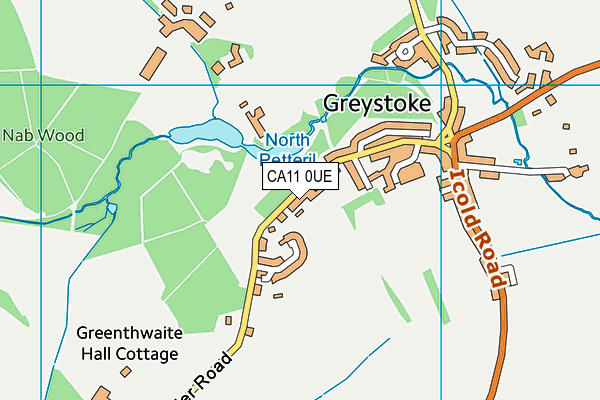 CA11 0UE map - OS VectorMap District (Ordnance Survey)